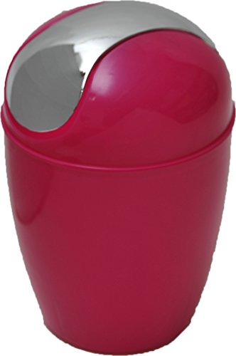 EVIDECO 6507150 Mini Waste Basket Countertop 0.3 Gal Pink, Fuchsia - Thumbnail 5