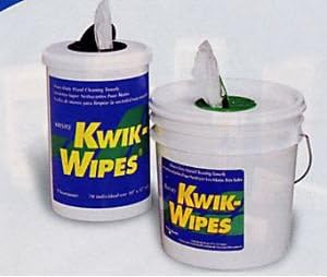 Stockhausen 28700804 STOKO 10" x 12" Bucket Clear Kresto Kwik-Wipes Perfumed Scented Heavy Duty Hand Cleaning Towels (130 Count Per Pack), English, 15.34 fl. oz., Plastic, 1 x 1 x 1