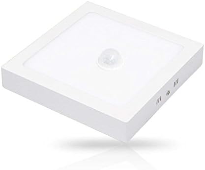 LEDHOLYT 18W White Square Human Body Induction Light Radar Motion Sensor Infrared Panel Ceiling Lamp