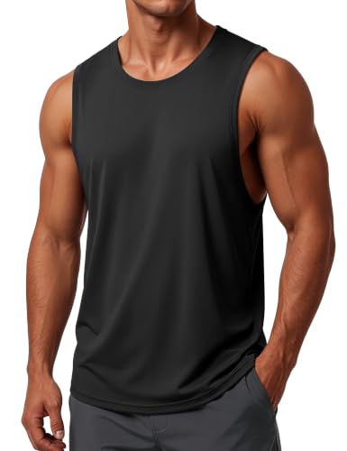 MAGCOMSEN Men's Tank Tops Sleeveless Workout Gym Dry Fit Muscle… at Amazon