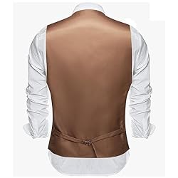 Barry.Wang Mens Orange Vest Formal/Leisure V-neck
