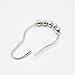 AMS® Shower Curtain Hooks Rings - 100% Stainless Steel - Decorative with Polished Metal Frame,Set of 12 Rings (Chrome)
