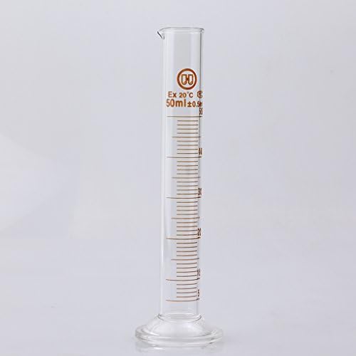 HUAOU 50ML Borosilicate 3.3 Glass Measuring Cylinder.