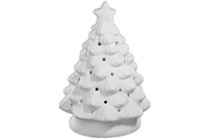 NEW HAMPSHIRE CRAFTWORKS Traditional Christmas Tree Votive Holder - Paint Your Own Ceramic Keepsake