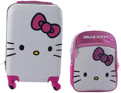 Amazon.com | Bioworld Hello Kitty Beach Trip 2-Pack Luggage Set