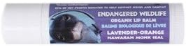 Endangered Wildlife Organic Lip Balm, Lavender-Orange, 0.14 Ounce