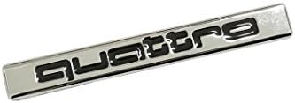 Pimall- The Silver Quattro HQ Metal Sticker Car Vehicle-logo Badge Emblem for Audi Available
