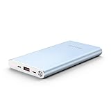 Yoobao Portable Charger 10000mAh Slim Power Bank Powerbank External Cell Phone Battery Backup Charger Battery Pack with Dual Input Compatible iPhone X 8 7 Plus Android Samsung Galaxy More - Blue