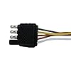 Wishbone-Style-Trailer-Wiring-Harness-with-4-flat-Connector-25-Ft-Long-with-3-Ft-Ground-Wire