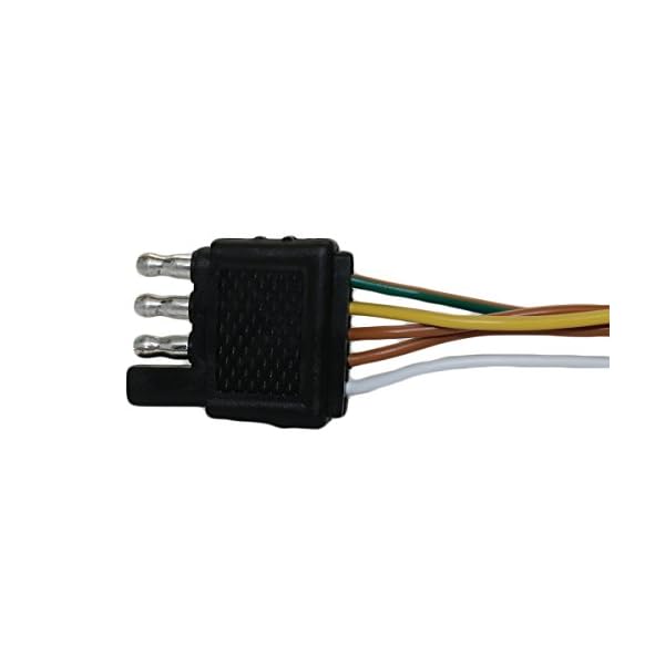 Wishbone-Style-Trailer-Wiring-Harness-with-4-flat-Connector-25-Ft-Long-with-3-Ft-Ground-Wire