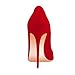 FSJ Women Sexy Suede Pointed Toe Pumps 12 cm High Heels Stilettos Prom Shoes Size 6 Red