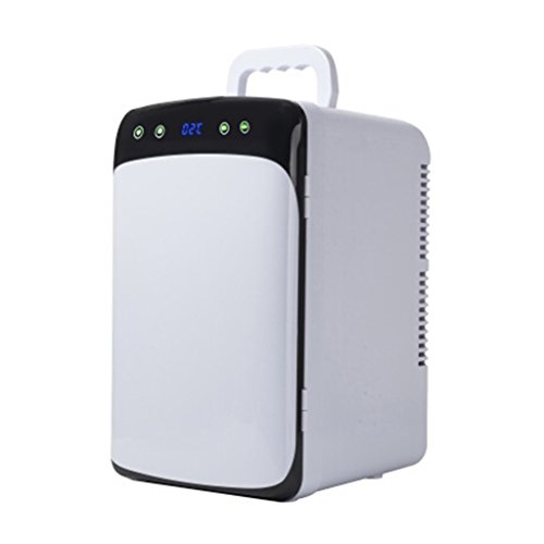Click Here to See More Images YI HOME- 12L Car Refrigerator Mini Portable Household Small Electronic Freezer Quiet Fast Heating Office 12V White