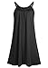 Poulax Women's Summer Causal Solid Color Beach Dress Swimsuit Bikini Cover Ups(FBA) (One-Size, Black)