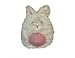 HuggleHounds Plush, Durable Squooshie Bunny Ball, White