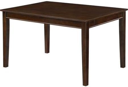 Whalen Homestead Dual Drawer Dining Table with Drop Down Drawer Front, Espresso