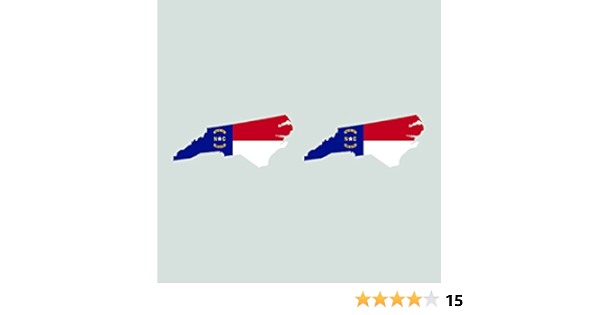 Amazon Com Two Pack North Carolina State Shaped Flag Sitcker Fa Graphix Decal Nc Automotive