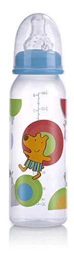 Nuby Printed Non-Drip Bottle, 8 Ounce, Colors May Vary