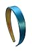 Funny Girl Designs 1 Inch Wide Satin Headband (Turquoise Blue)