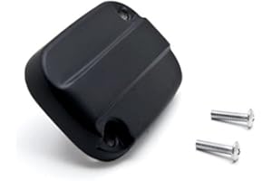 Black Front Brake Reservoir Cap Compatible with Harley Davidson Electra Glide/Road King Front Brake Fluid Cap Black Billet Re