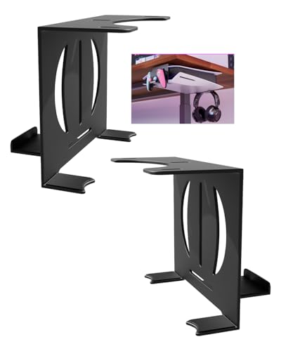 Karanava Mount for PS5 Under Desk with Controller Headset Holder - All-in-One Space-Saving Stand for PS5 Consoles,Game Storage-Clutter-Free Gaming Setup