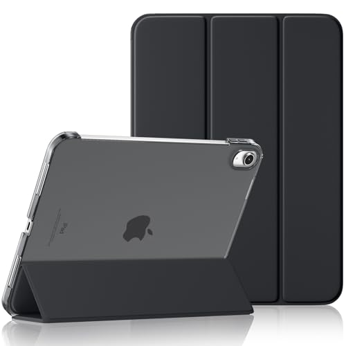 Maledan Hülle für iPad A16 11/10 Generation (2025 11 Zoll/2022 10,9 Zoll), Schlankes Leichtgewicht Transluzente PC Rückseite Stoßfeste Case Schutzhülle für iPad 10, Auto Schlafen/Wachen, Schwarz