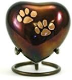 Handcrafted Odyssey Pet Urn with a Beautiful Raku and Copper Finish Includes Free Liberty Microfiber Cleaning Cloth
