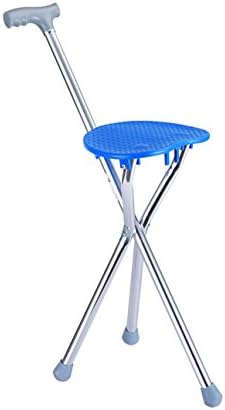 ZHEDIEYI The elderly Cane chair With stool Staff Help walking stick Old man cane Four legs Multifunctional stool Folding crutch (Color : #1)