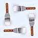 Adorox BBQ Grill Square End Stainless Steel Spatula Wooden Handle 7.5