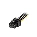 [5 Pack] J&D SATA 15 Pin to 6 Pin PCI Express (PCIe) Graphics Video Card Power Cable Adapter (20 cm)