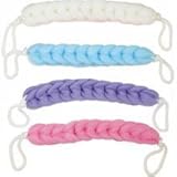 3 Swissco Spa 12” Braided Mesh Bath Sponges Strap Stretch Exfoliate Body Loofah