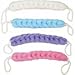 3 Swissco Spa 12” Braided Mesh Bath Sponges Strap Stretch Exfoliate Body Loofah