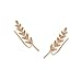 Humble Chic Tiny Leaf Ear Climbers - Delicate Crawler Cuff Stud Jacket Earrings