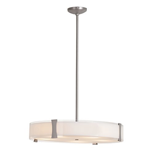 Access Lighting 50124LED-BS/OPL Tara LED 24-Inch Diameter Semi-Flush/Pendant with Opal Glass Shade, Brushed Steel by Access Lighting - HI