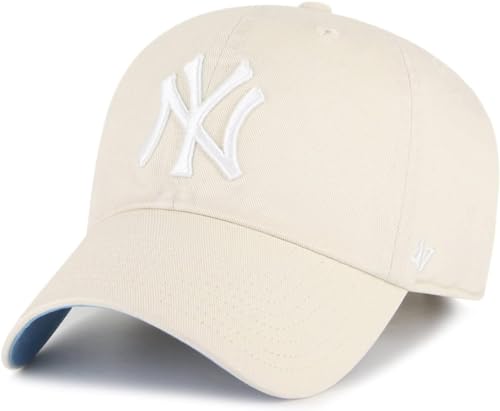 47 New York Yankees Primary Logo Ballpark Clean Up Dad Hat Baseballkappe – mehrere Farben, Einheitsgre