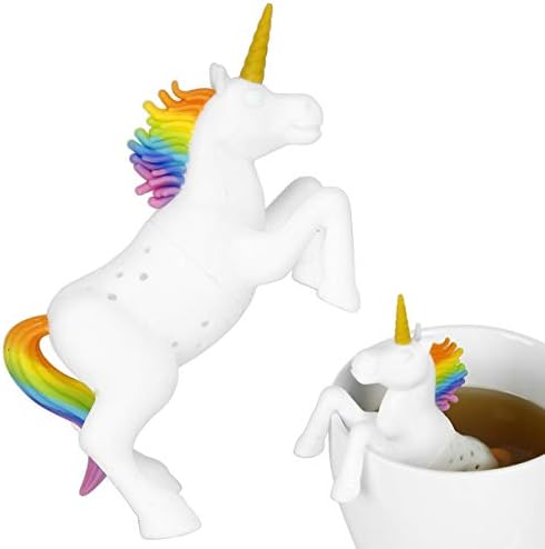 Winkee Einhorn Unicorn Tea Infuser, Silicone, White, 11cm