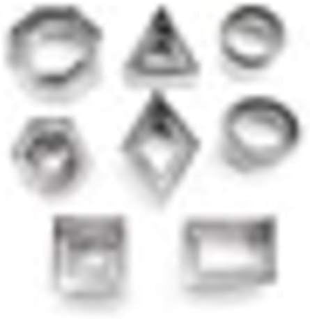 24pcs Stainless Steel Mini Geometric Shaped Cookie Fondant Cake Mold Cutter Pastry Tool Cake Mould Baking Cake Decorating Tool