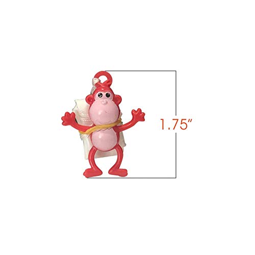 ArtCreativity Mini Monkey Paratroopers with Parachutes, Pack of 12