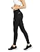 Baleaf Women's Fitness Running Cycling Compression Tights with Back Pocket Black Size M