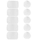 viaky 10 Packs Anti-Slip Gel Pads Fixate Sticky Cell Pads Non-Slip Gel Mat Sticky Auto Gel Holder,Can Stick to Cellphone, Pad, Keys,Glass, Mirrors, Whiteboards, Metal (Clear) ...