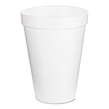 Dart 12J12 Foam Drink Cups, 12oz, White, 25 per Bag (Case of 40 Bags)