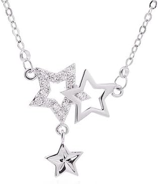 Amazon マーシーズ レディース ネックレス キラキラ 星型 スターモチーフ ゴールド シルバー シルバー レディース 通販
