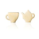WLL Personalized Teapot Teacup Post Stud Earrings