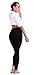 MoCuishle Womens High Waisted Jeans Stretchy Comfy Skinny Fit Denim Tights Pants (Medium, Black)
