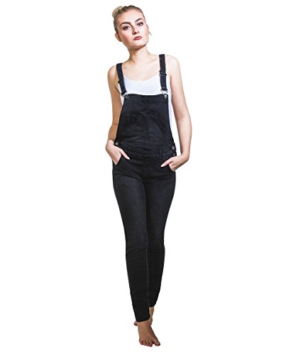 Vivid Black Denim Skinny Fit Bib-Overalls Ladies Lebanon Ubuy