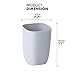 mingol Bathroom Trash Can, Small Garbage Can for Bedroom, Living Room, Kitchen, Slim Cute Plastic Waste Basket for Office, 7L, Grey