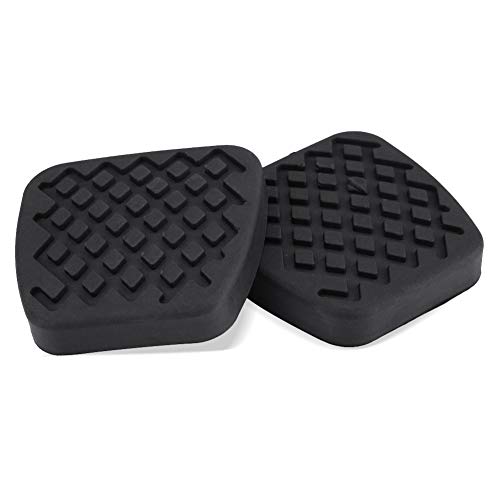 Car Brake Pedal Pads, 1 Pair Rubber Brake Pedal Pad Brake and Clutch Pedal Pads Cover Replacement Black for 46545-sa5-000