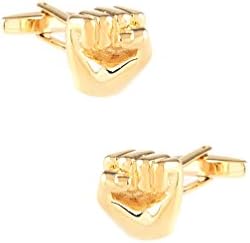 Fist Bump Gold Metal Cufflinks
