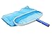 SABUY 18 Inch Heavy Duty Deep-Bag Swimming Pool Leaf Net Skimmer Rake with Nylon Medium Fine Mesh for Cleaning Swimming Pools, Hot Tubs, Spas and Fountains, Blue