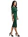 MakeMeChic Women's Solid Half Sleeve Midi Sheath Bodycon Pencil Dress