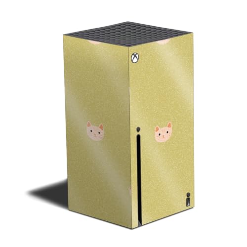 Glossy Glitter Gaming Skin Compatible with Xbox Series X - Cat Grid - Premium 3…